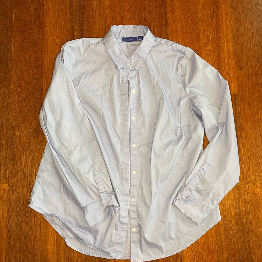Blue button down shirt